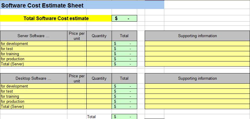 free construction cost estimate excel template